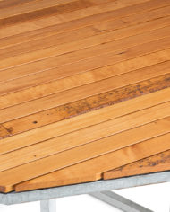 Wooden Outdoor Table reclaimed parquet flooring