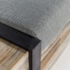 Stylish frame element completes the lateral shelf to the fabric